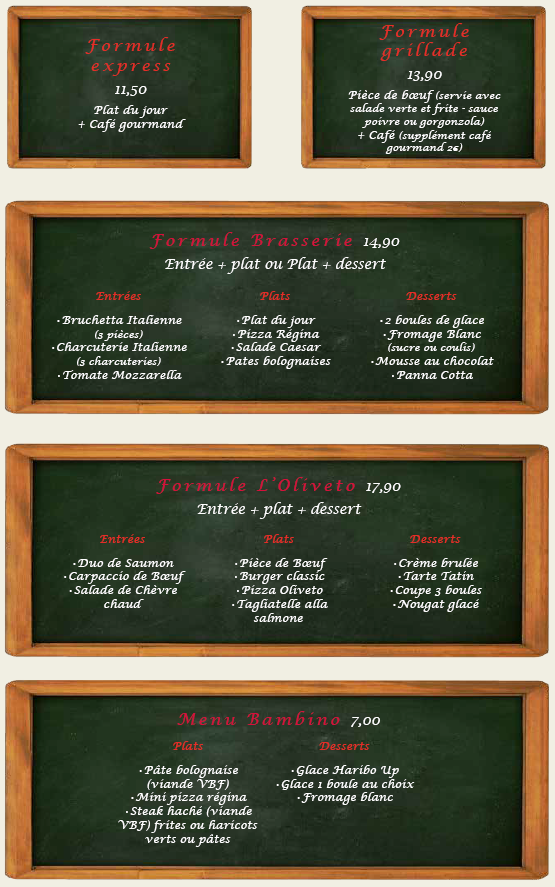 Nos formules
